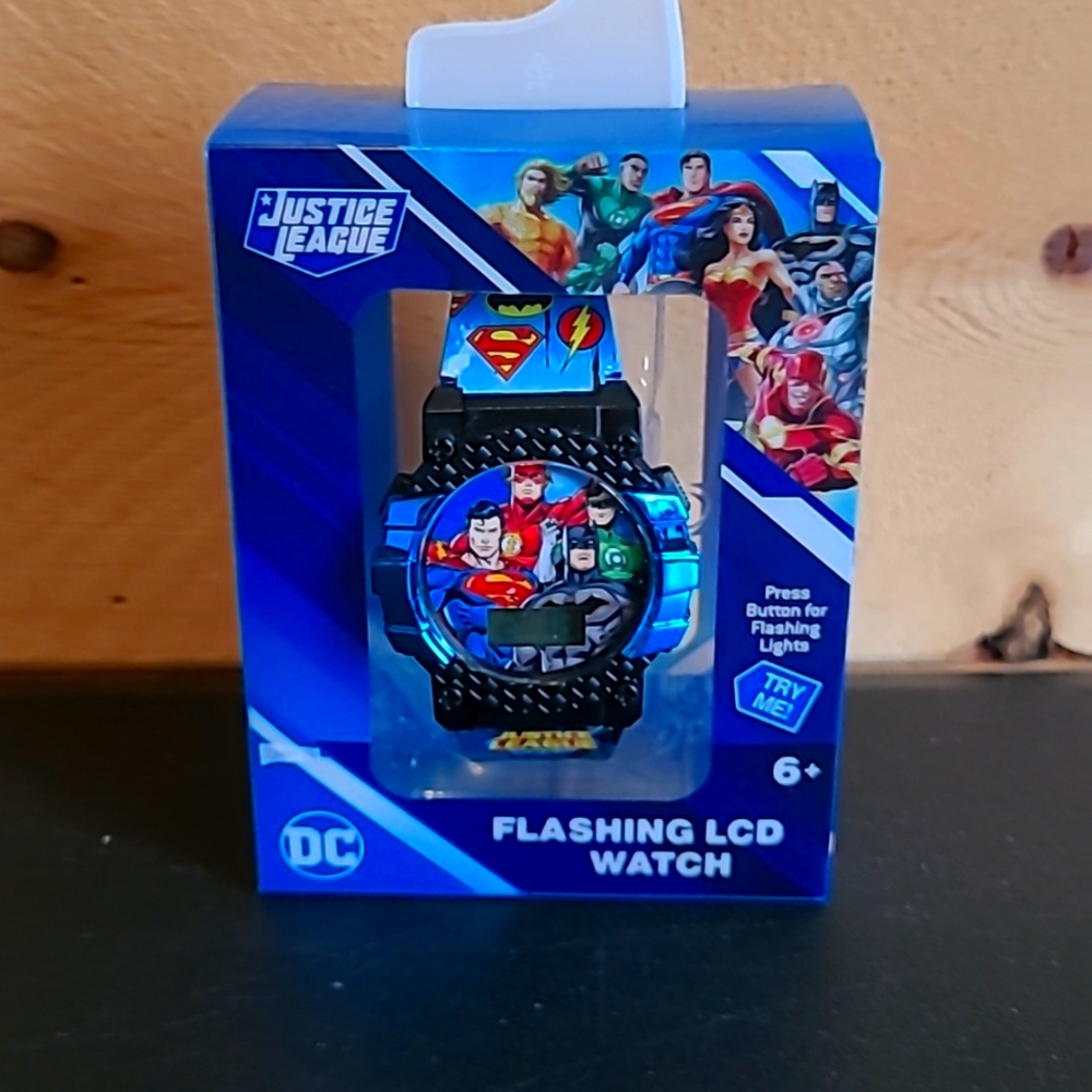 DC Comics Justice League Flashing LCD Watch (Superman, Batman, The Flash and GL)